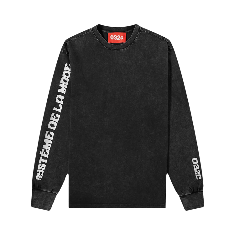 032C Acid Washed Long-Sleeve "Washed Out Black"