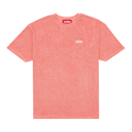 032C Topos Shaved Terry T-Shirt "Ex Neon Coral"