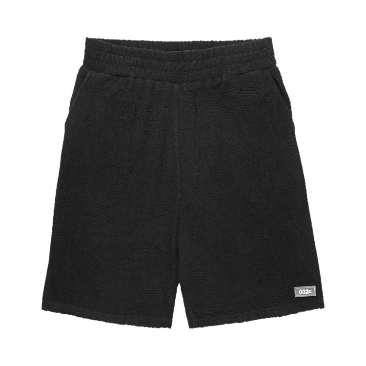 032C Topos Shaved Terry Shorts "Black"