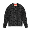 032C Allover Logo Knit "Black"