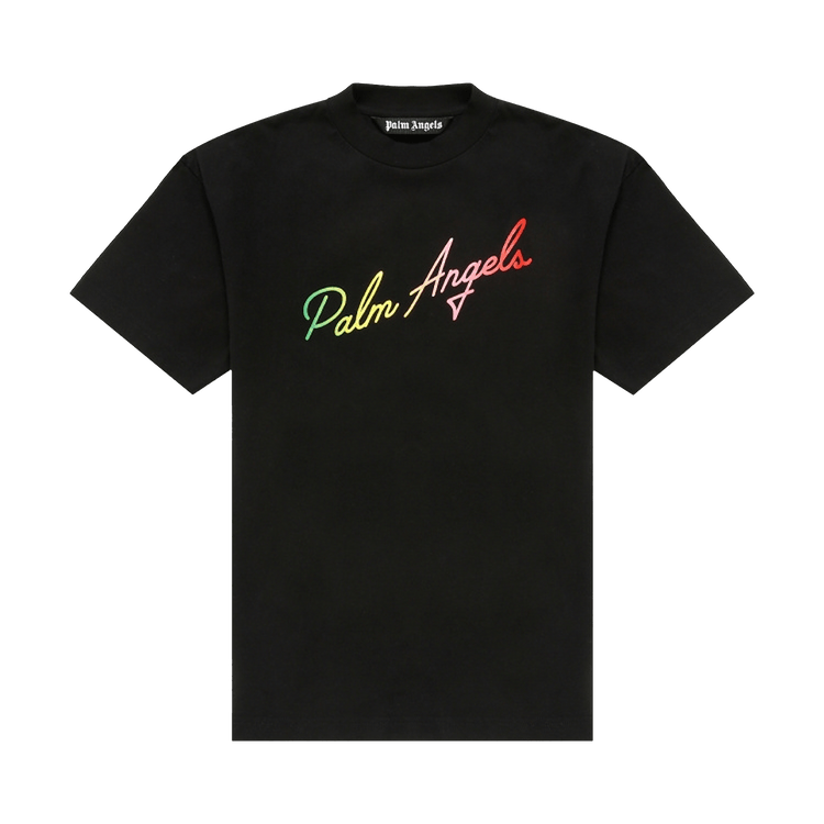 Palm Angels Miami Logo Classic Tee "Black/Multicolor"