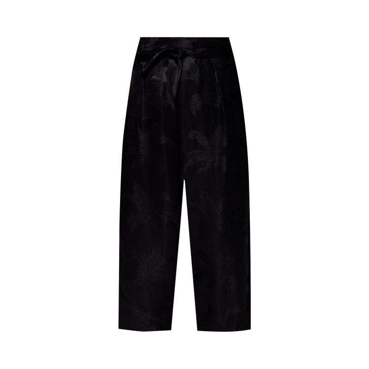 Saint Laurent Silk Jacquard Pants "Black"