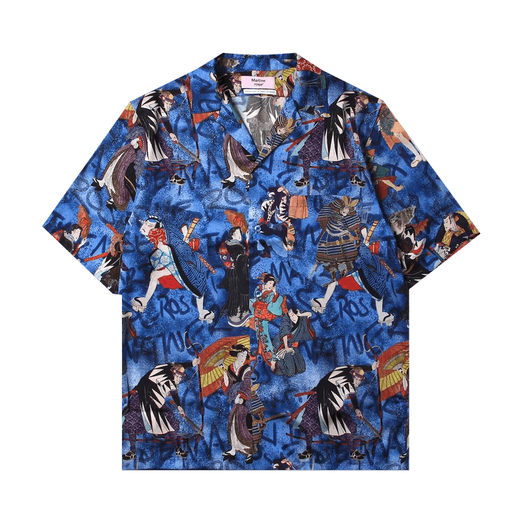 Martine Rose Hawaiian Shirt "Blue/Red"