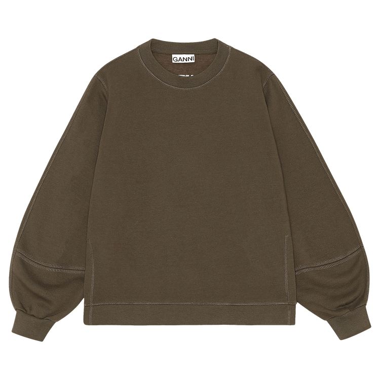 Ganni Puff Sleeve Sweatshirt "Kalamata"