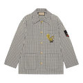 Gucci Freya Hartas Patch Gingham Jacket "White/Blue"