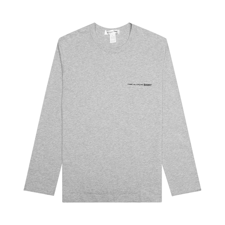 Comme des Garçons SHIRT Long-Sleeve Logo Tee "Grey"