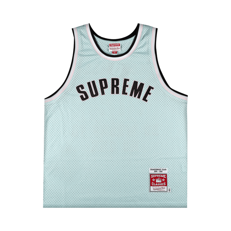 Supreme x Mitchell And Ness Basketball Jersey "Light Blue"