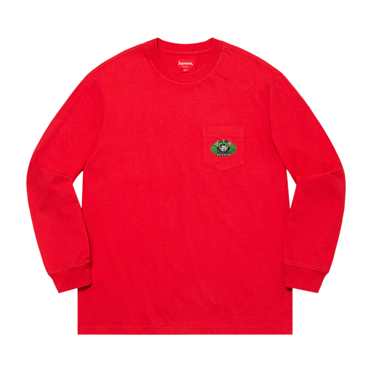 Supreme Vampire Boy Long-Sleeve Pocket Tee "Red"