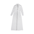 Y/Project Asymmetric Collar Full Length Shirt Dress "White"