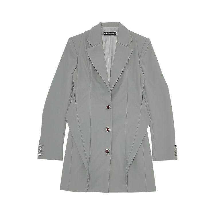 Y/Project Multi Panel Blazer Dress "Muted Mint"
