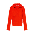 Helmut Lang Slubbed Knit Polo "Flare"