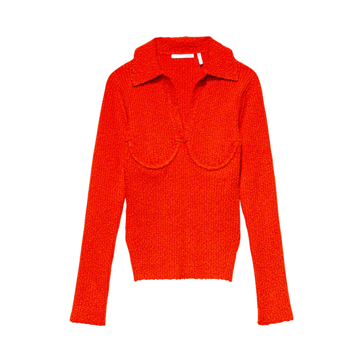 Helmut Lang Slubbed Knit Polo "Flare"