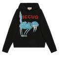 Gucci Sweatshirt With Iccug Animal Print By Freya Hartas "Black/Multicolor"