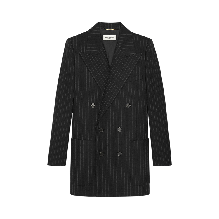 Saint Laurent Double-Breasted Jacket "Noir"