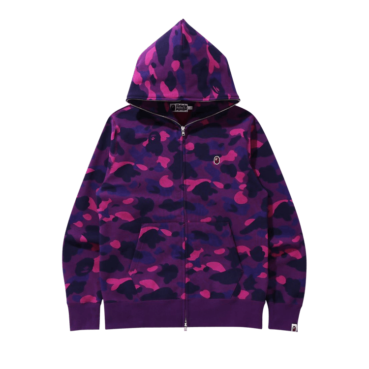 BAPE Color Camo Ape Head One Point Full Zip Hoodie "Purple"