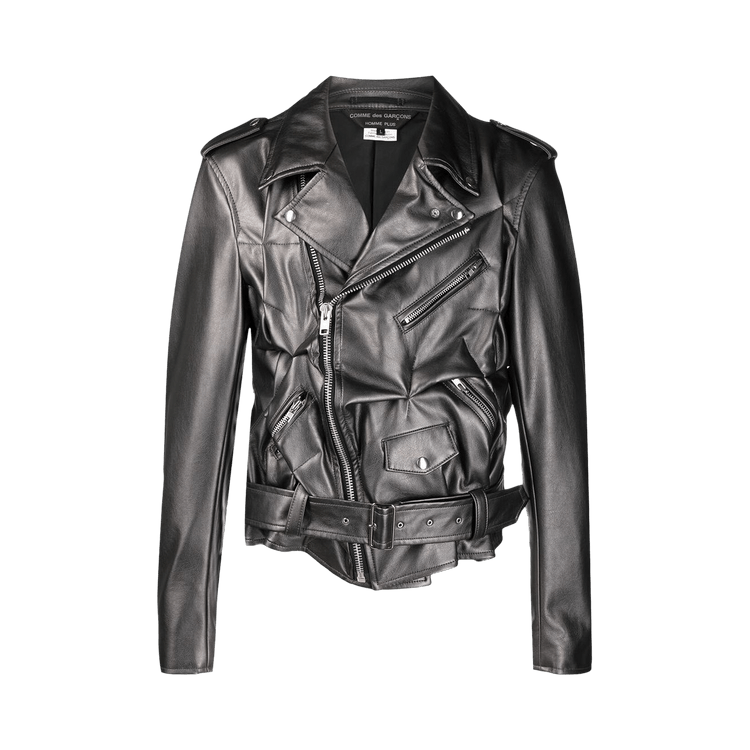 Comme des Garçons Homme Plus Faux Leather Jacket "Silver"