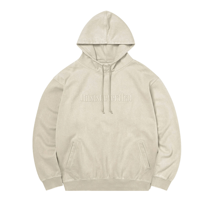 thisisneverthat Washed Embroidered Hoodie "Stone"