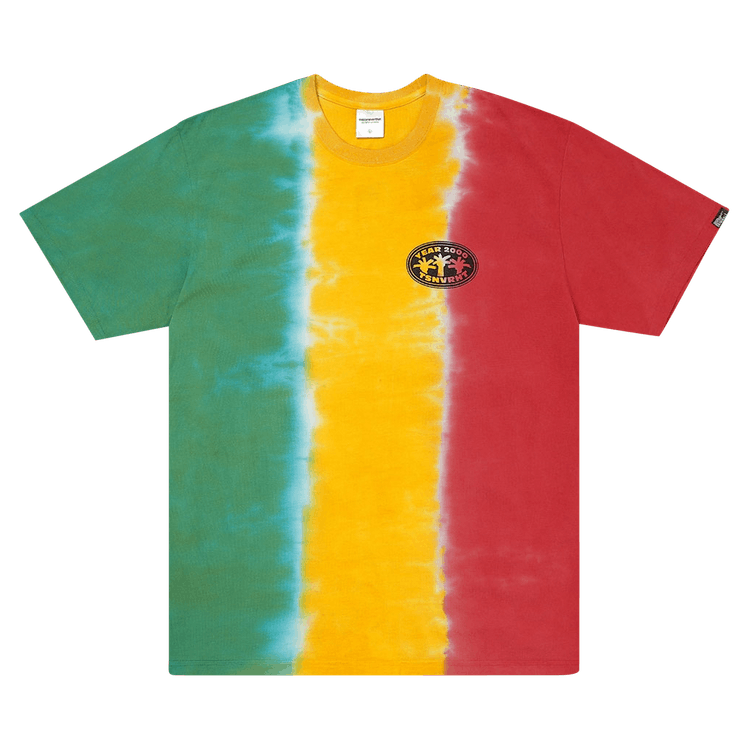 thisisneverthat Veritcal Tie Dye Tee "Green/Yellow/Red"