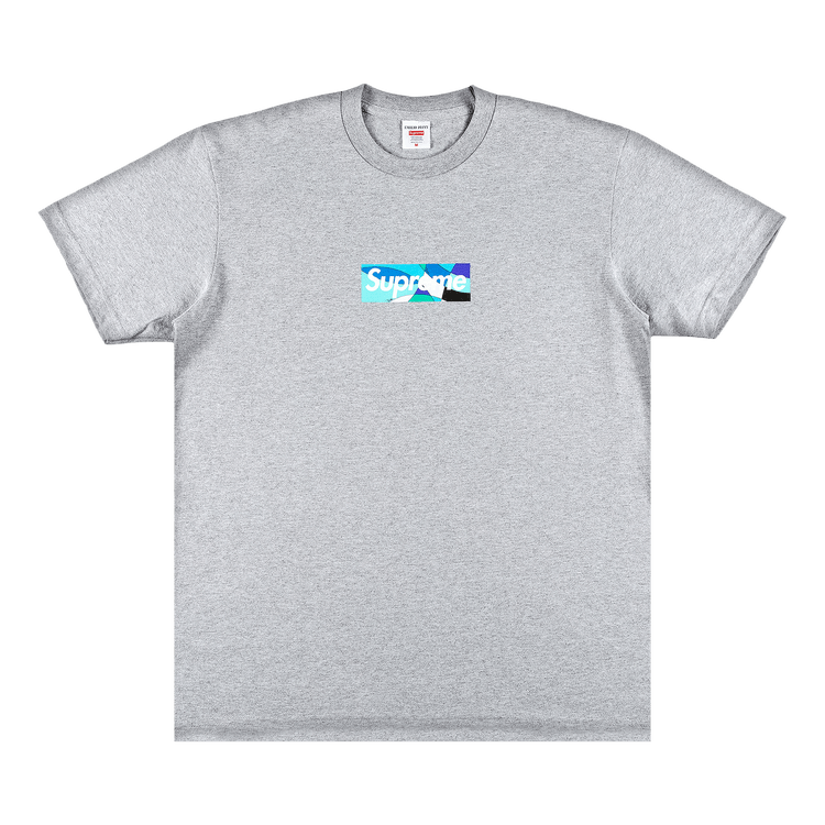 Supreme x Emilio Pucci Box Logo Tee "Heather Grey/Blue"