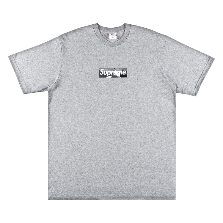 Supreme x Emilio Pucci Box Logo Tee "Heather Grey/Black"