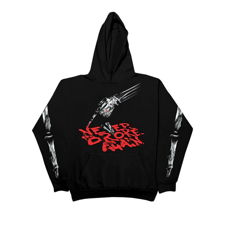 Vlone x Never Broke Again Bones Hoodie "Black"