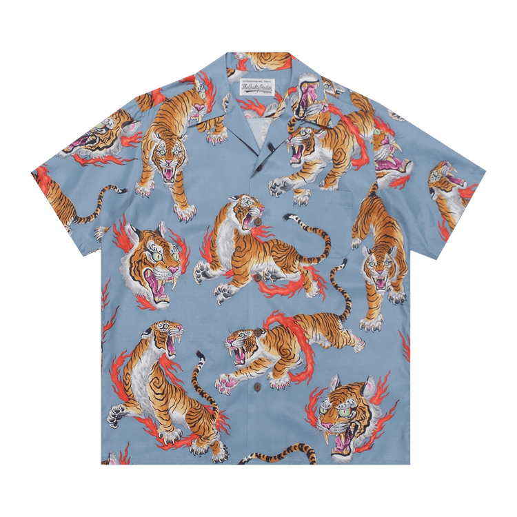 Wacko Maria Tim Lehi Short-Sleeve Haiwaiian Shirt "Blue"