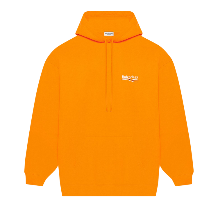 Balenciaga Political Campaign Medium Fit Hoodie "Fluorescent Orange"