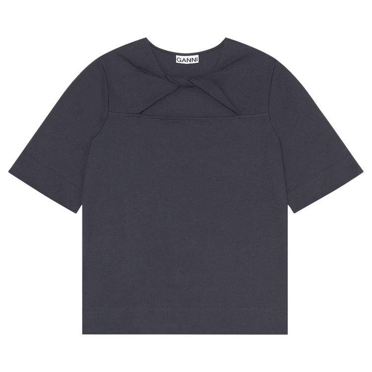 GANNI Basic Cotton Jersey T-Shirt "Black"