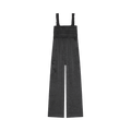 GANNI Crickled Satin Jumpsuit "Black"