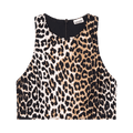 GANNI Recycled Printed Paperback Bikini Top "Leopard"