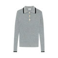 GANNI Linen Knit Blouse "Blue"