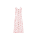 GANNI Printed Georgette Strap Dress "Egret"