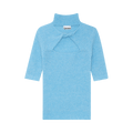GANNI Soft Wool Knit Top "Blue"
