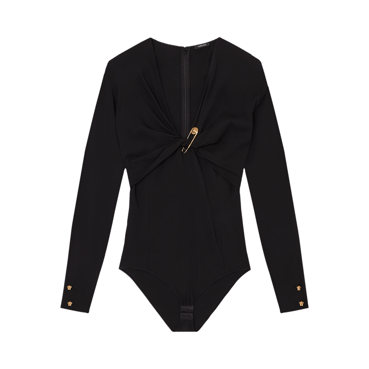 Versace Safety Pin Bodysuit "Black"
