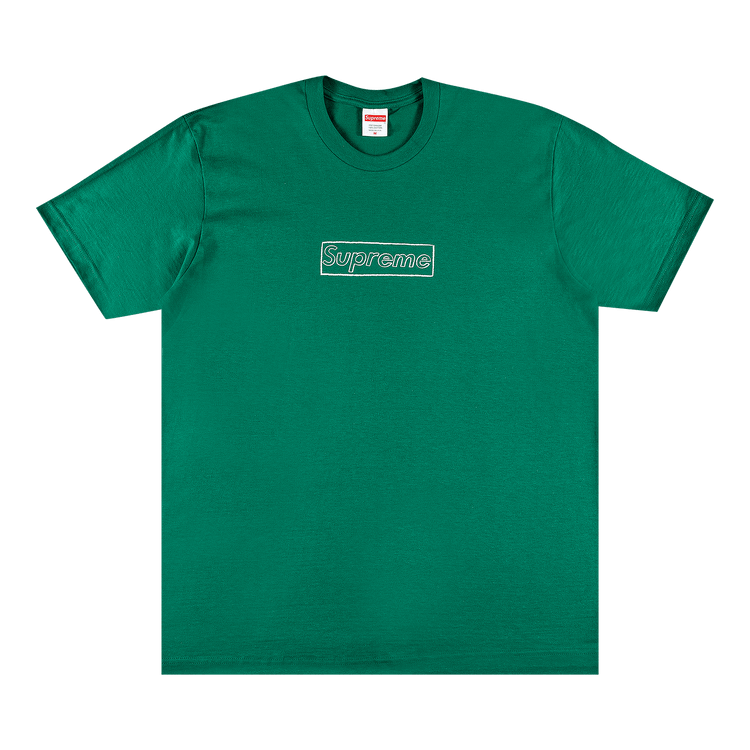 Supreme x KAWS Chalk Logo Tee "Light Pine"