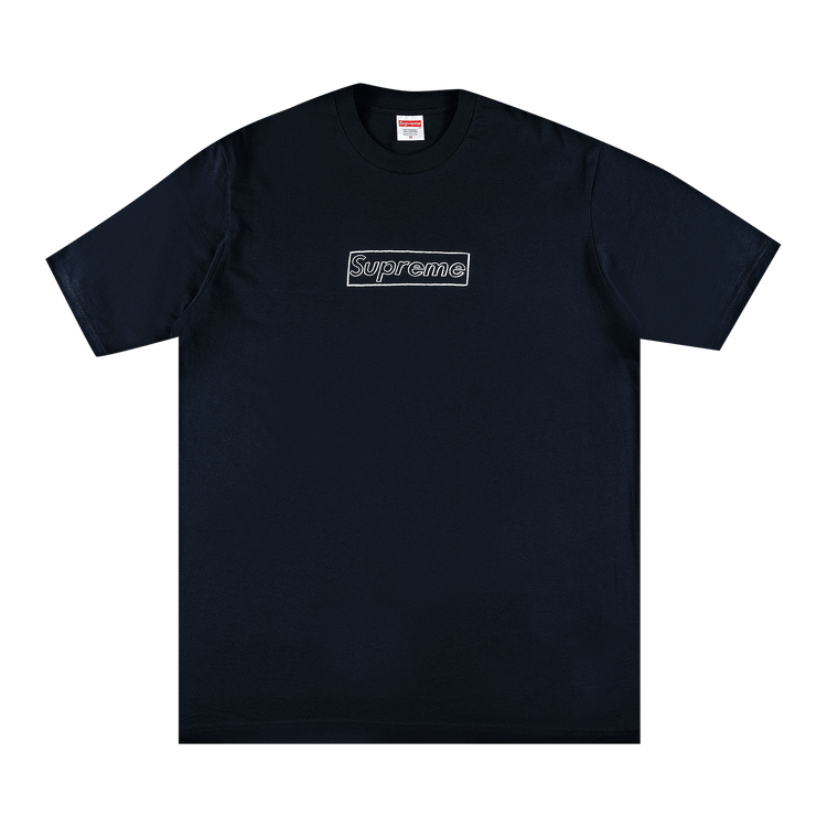 Supreme x KAWS Chalk Logo Tee "Navy"
