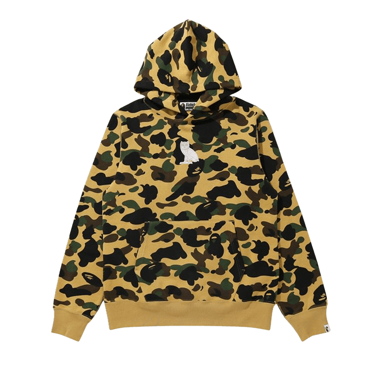 BAPE x OVO 1st Camo Pullover Hoodie "Yellow"