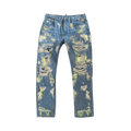 Vlone x Endless Distressed Denim Jeans "Blue/Green"