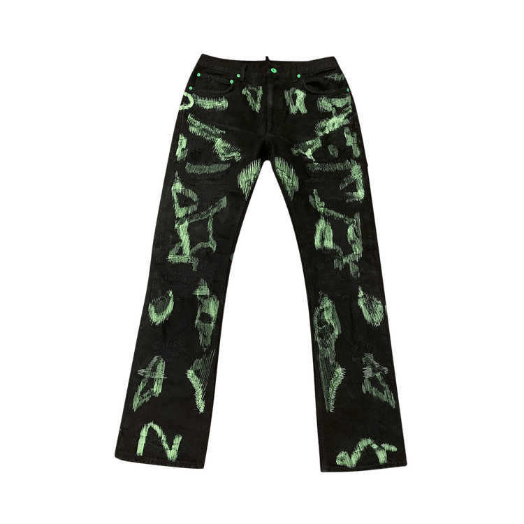 Vlone x Endless Denim Jeans "Black/Green"