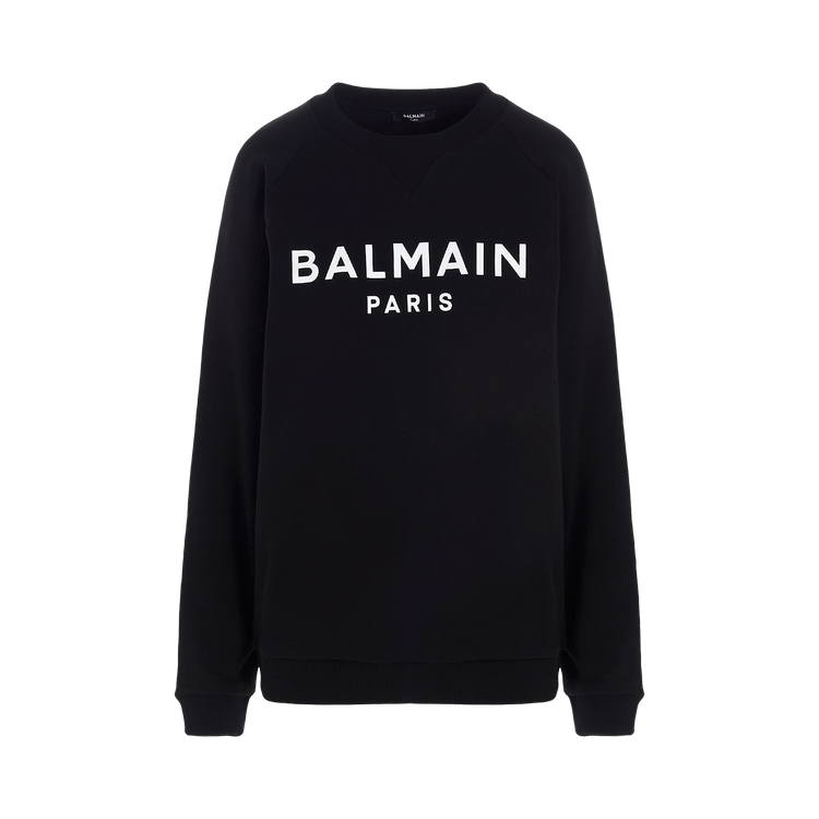 Balmain Printed Logo Sweatshirt "Noir/Blanc"