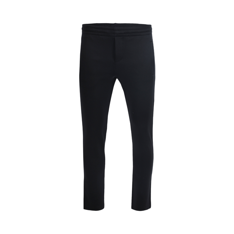 Valentino Logo Print Slim Track Pants "Nero/Light Blue Fluo"