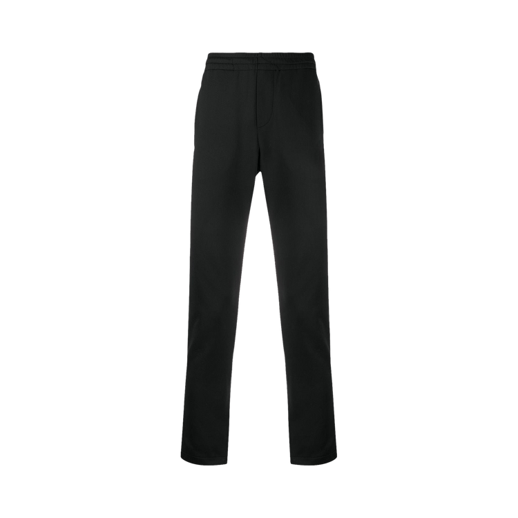 Valentino Logo Print Slim Track Pants "Nero/Verde Fluo"