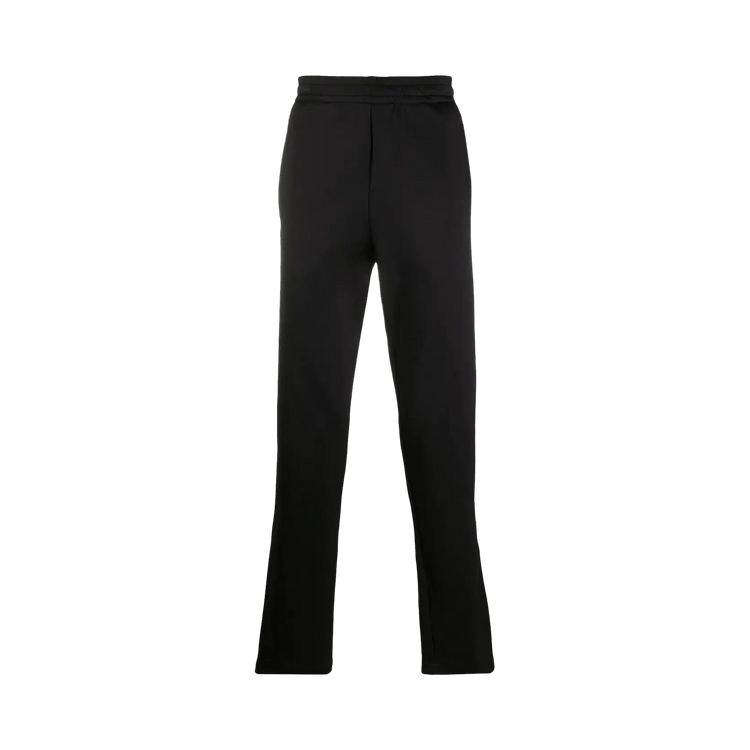 Valentino Logo Print Slim Track Pants "Nero/Pink Fluo"