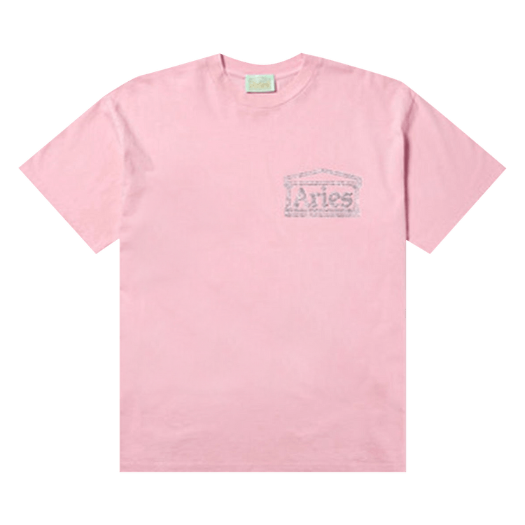 Aries Complexland Rhinestone Temple T-Shirt "Pink"