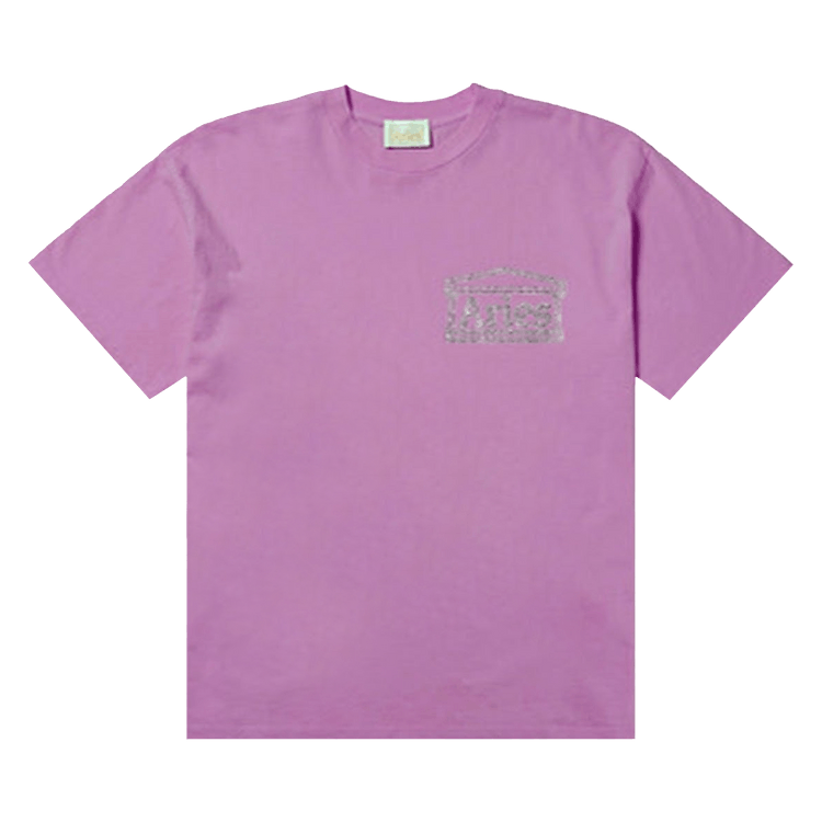 Aries Complexland Rhinestone Temple T-Shirt "Pastel Pink"