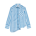 GANNI Stripe Cotton Assym Shirt "Daphne"