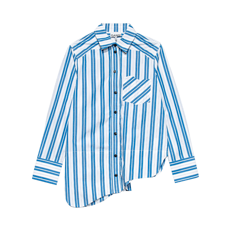 GANNI Stripe Cotton Assym Shirt "Daphne"