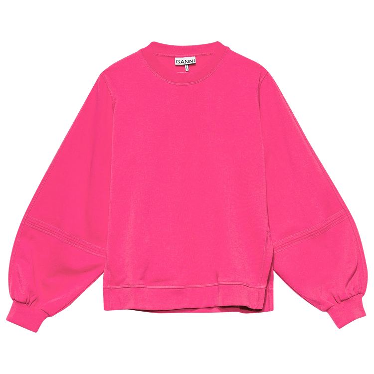 GANNI Software Crewneck "Shocking Pink"
