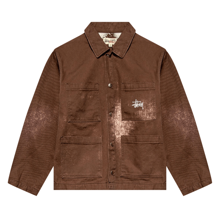 Stussy Spotted Bleach Chore Jacket "Brown"