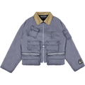 Reese Cooper Flannel-Lined Cotton Canvas Cargo Jacket "Sky Blue"